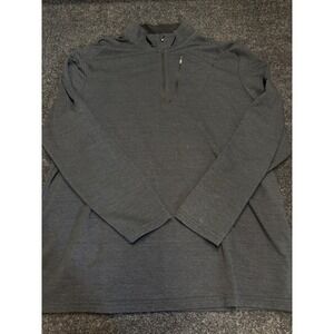 Swiss Tech Mens 3XL Quarter Zip Pullover Heather Gray Mock Neck SWM M80SS